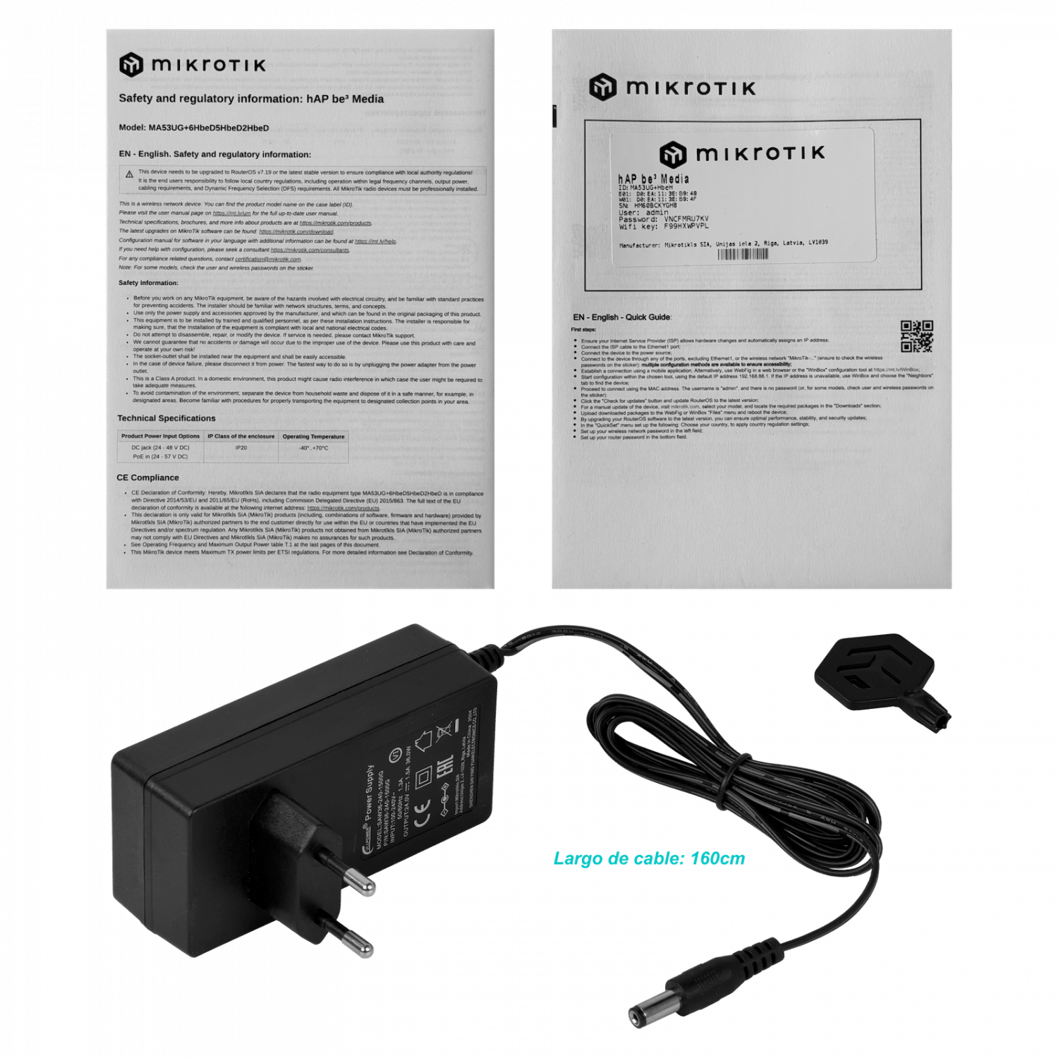 MIKROTIK WiFi7 5-2500 BE9300 2,4/5/6GHz MicroSD 2-USB-A 1-USB-C inc24V - Imagen 5