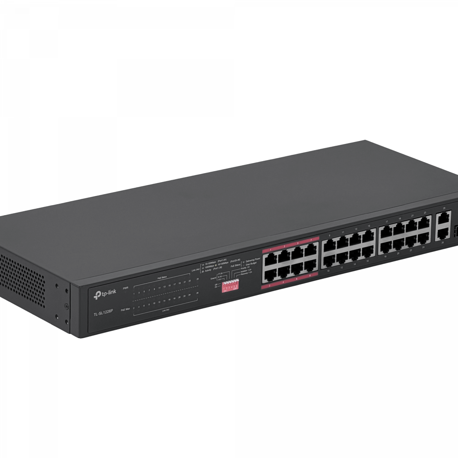 TP-LINK 24-100-PoE+ 250W-tot 2-1000 2-SFP Switch Rack no-Admin - Imagen 5