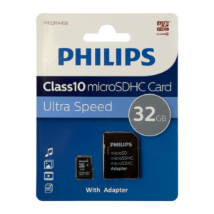 PHILIPS 32GB MicroSD c/Adaptador-SD 100/85mb/s Class10 U1 V10 SDCS2