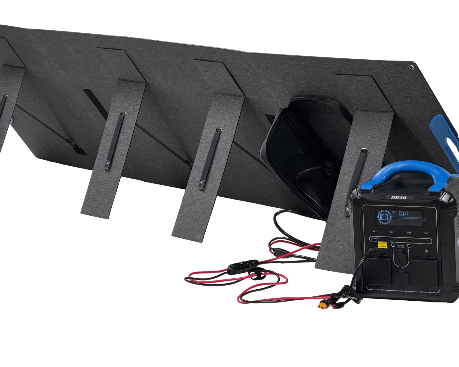 FORZA 200W 18Vmp Monocristalino Portatil Panel Solar IP65 144-Celdas - Imagen 6