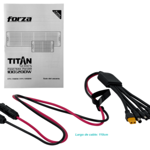 FORZA 200W 18Vmp Monocristalino Portatil Panel Solar IP65 144-Celdas