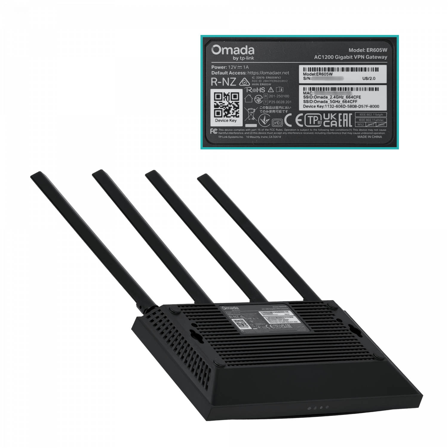 TP-LINK AC1200 2,4/5GHz 5-1000 3-WAN/LAN Omada Router inc-12V - Imagen 6