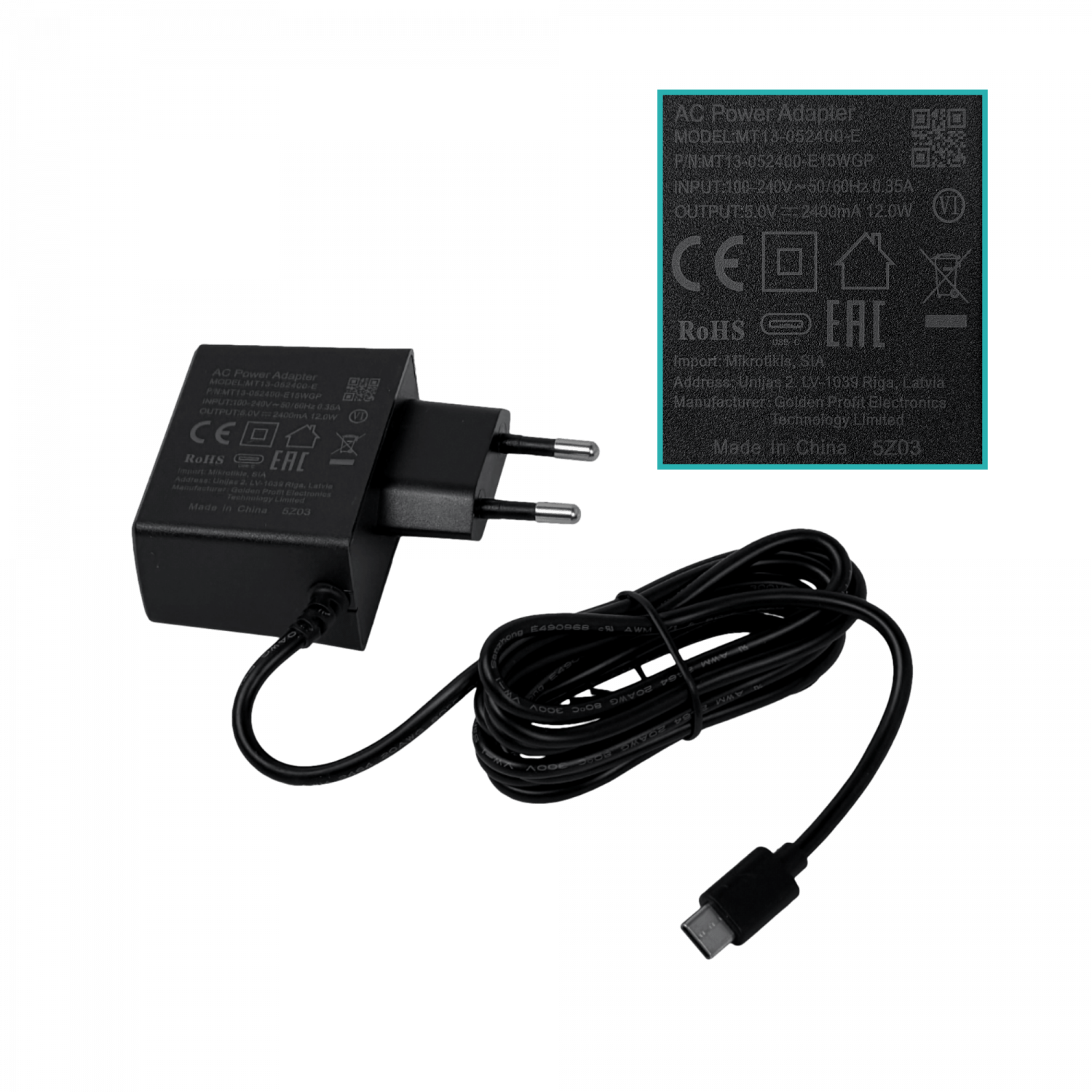 MIKROTIK WiFi7 1-2.5G 3-1000 2-950MHz 2,4/5GHz USB-C inc-5V - Imagen 3