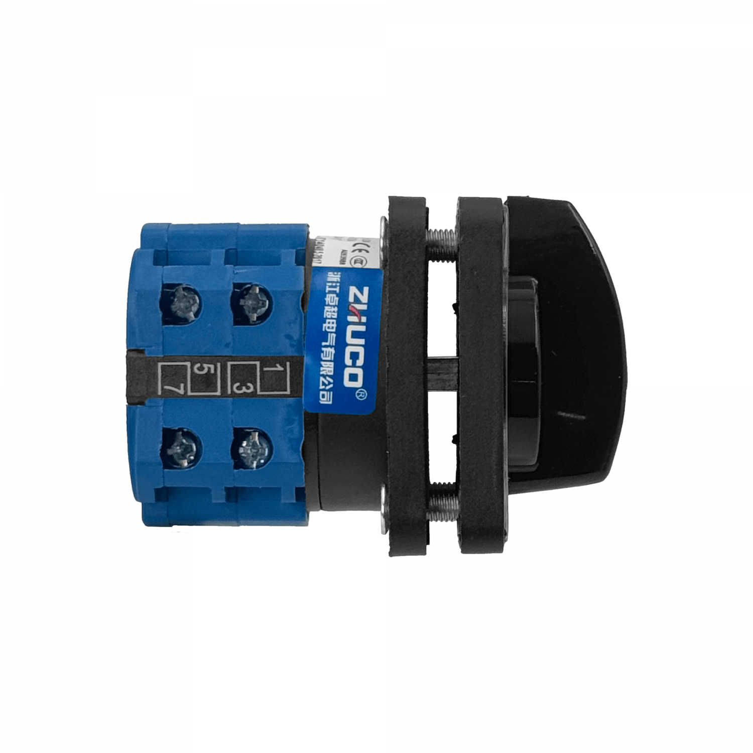 Conmutador 2-Fases 1-0-2 20A 680V 3-pos Interruptor 50x50mm H-73mm - Imagen 2
