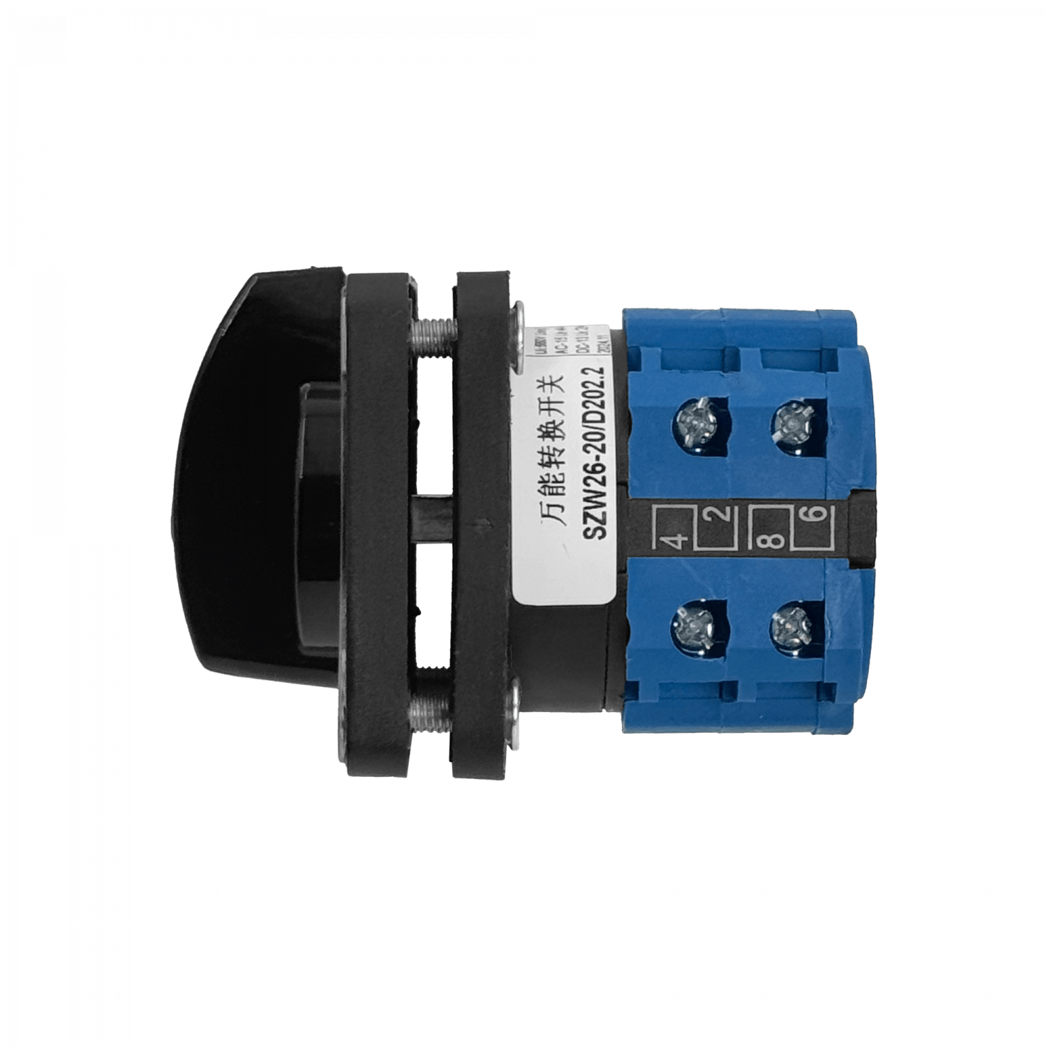 Conmutador 2-Fases 1-0-2 20A 680V 3-pos Interruptor 50x50mm H-73mm - Imagen 7