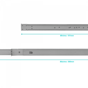 MIKROTIK 1U Fondo-580-101mm Riel de Rack Soporta-13kg