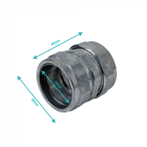 32mm Copla de Compresion Acero Galvanizado para Conduit EMT 32,0mm