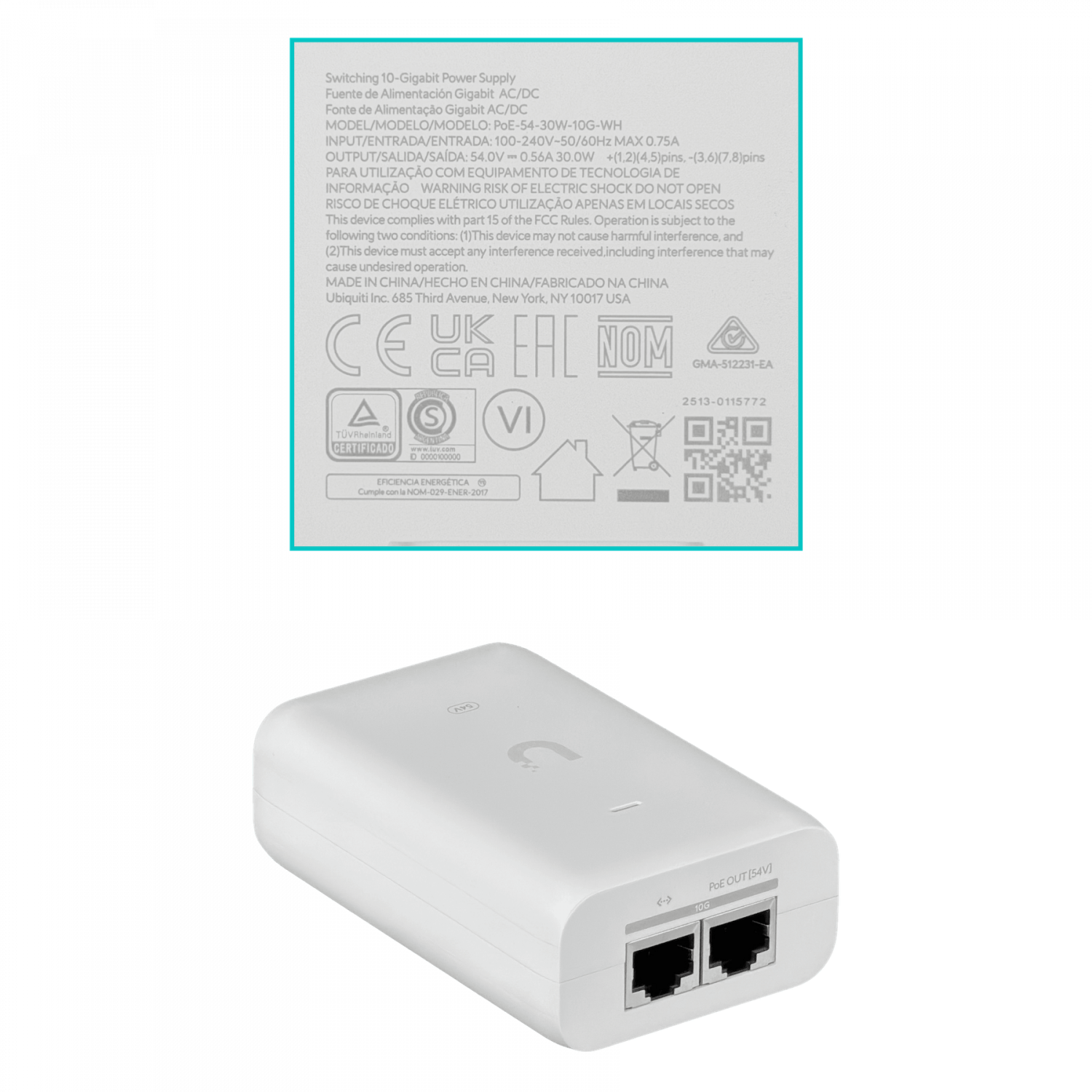 UI 6/5GHz/WiFi7 1-10G 1-SFP+ 2-RPSMA-H .SMA-GPS inc54V PTP 24dBm IPX6 - Imagen 7