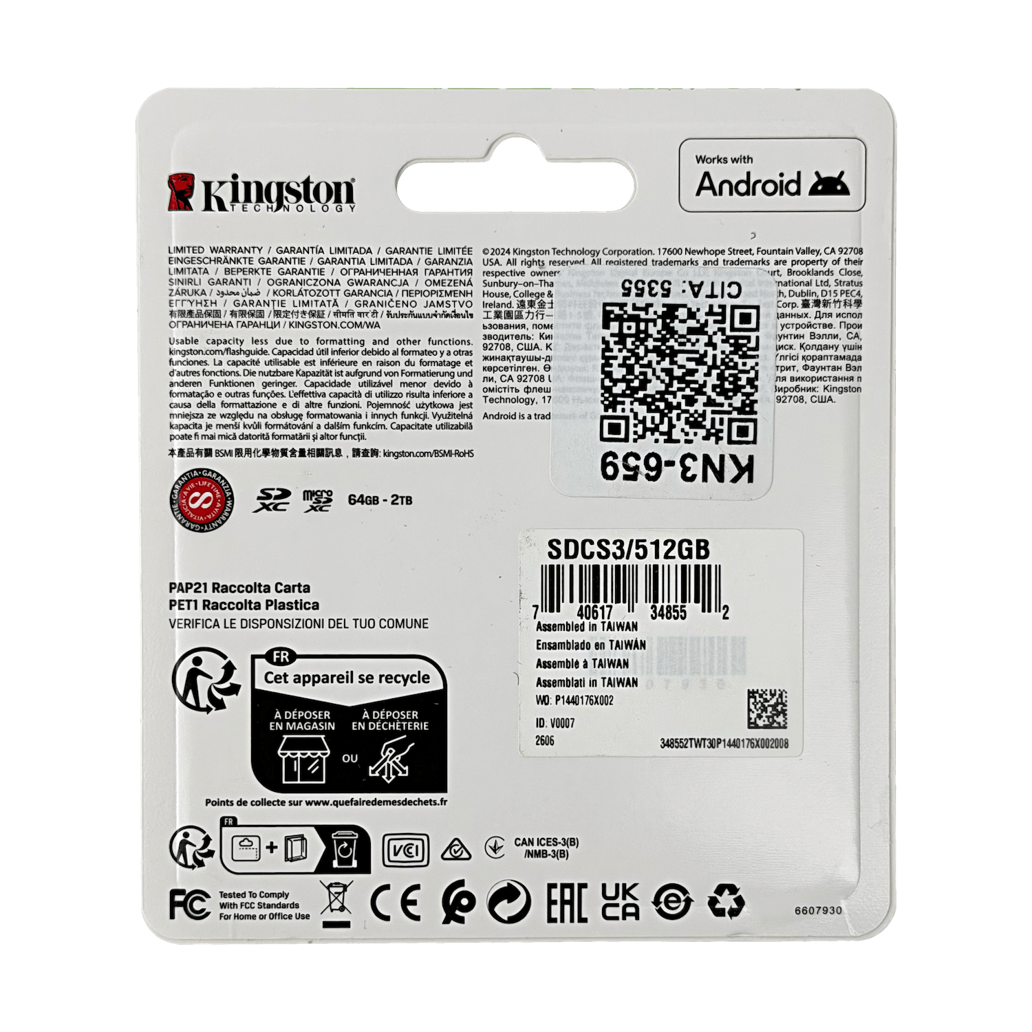 KINGSTON 512GB MicroSD c/Adaptador-SD 100/85mb/s Class10 UHS-I U3 V30 - Imagen 3