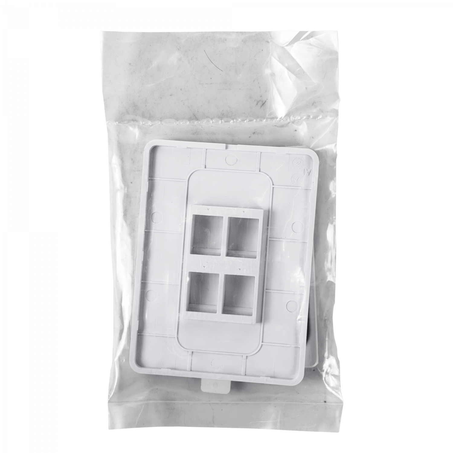 UI 1-unidad Blanco 4-Keystone Vertical Faceplate Pintable 118x88mm - Imagen 5