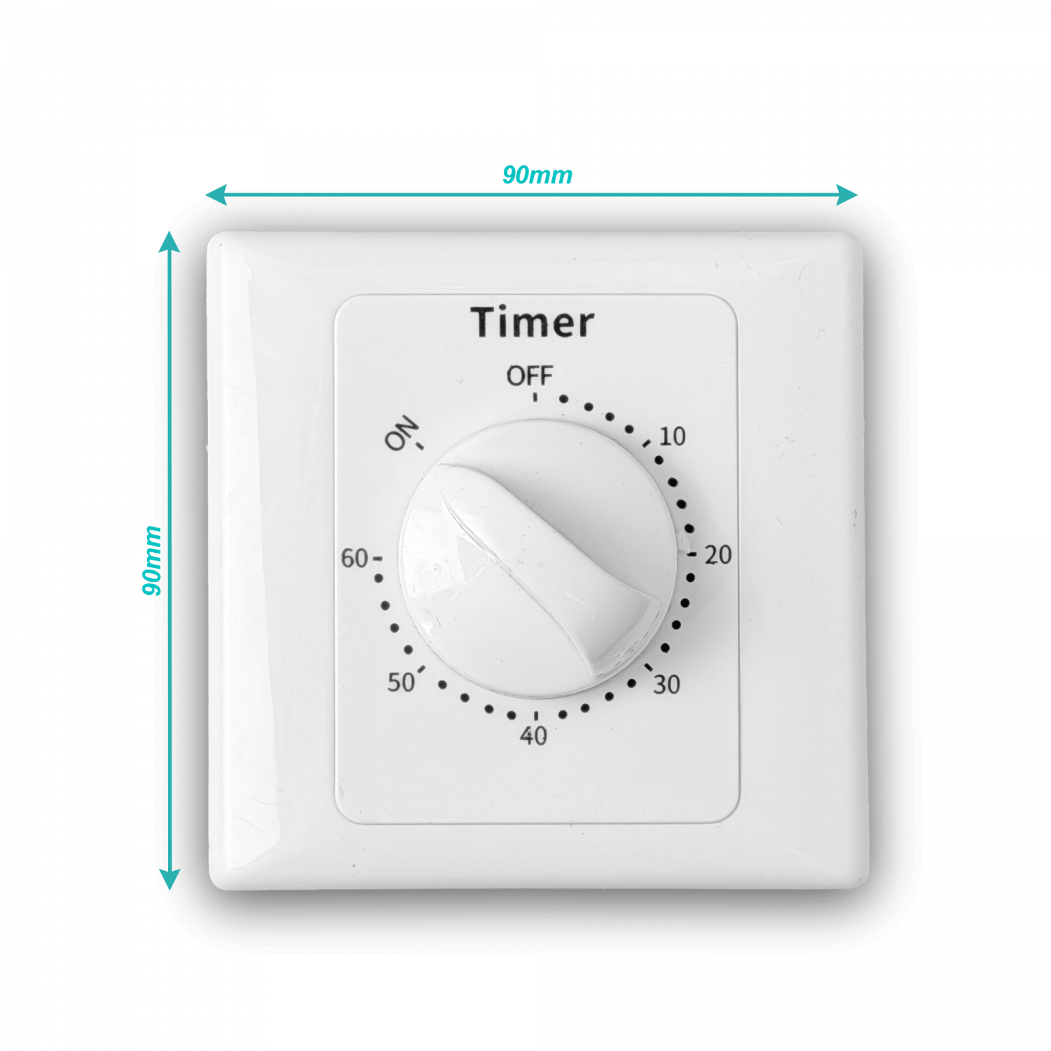 Temporizador 60mins 86x86mm Mecanico 220VAC 10A 2000W - Imagen 4