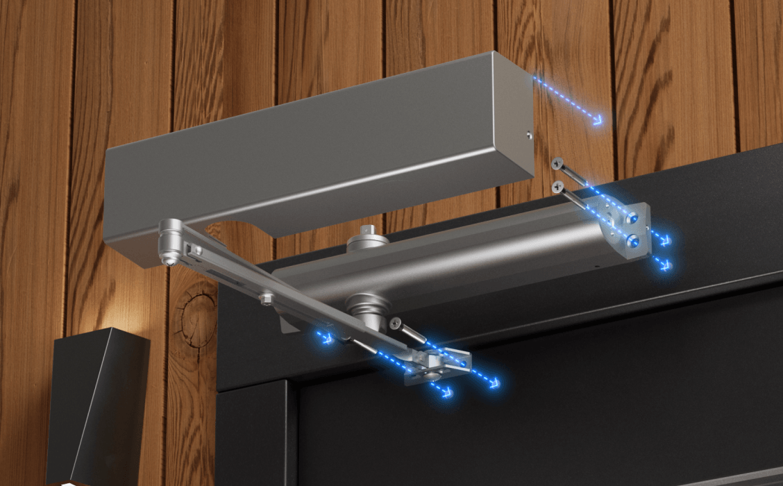 UI c/Carcasa 40-80Kg Brazo Hidraulico Cierre Puerta UACC-DOORCLOSER-US - Imagen 10