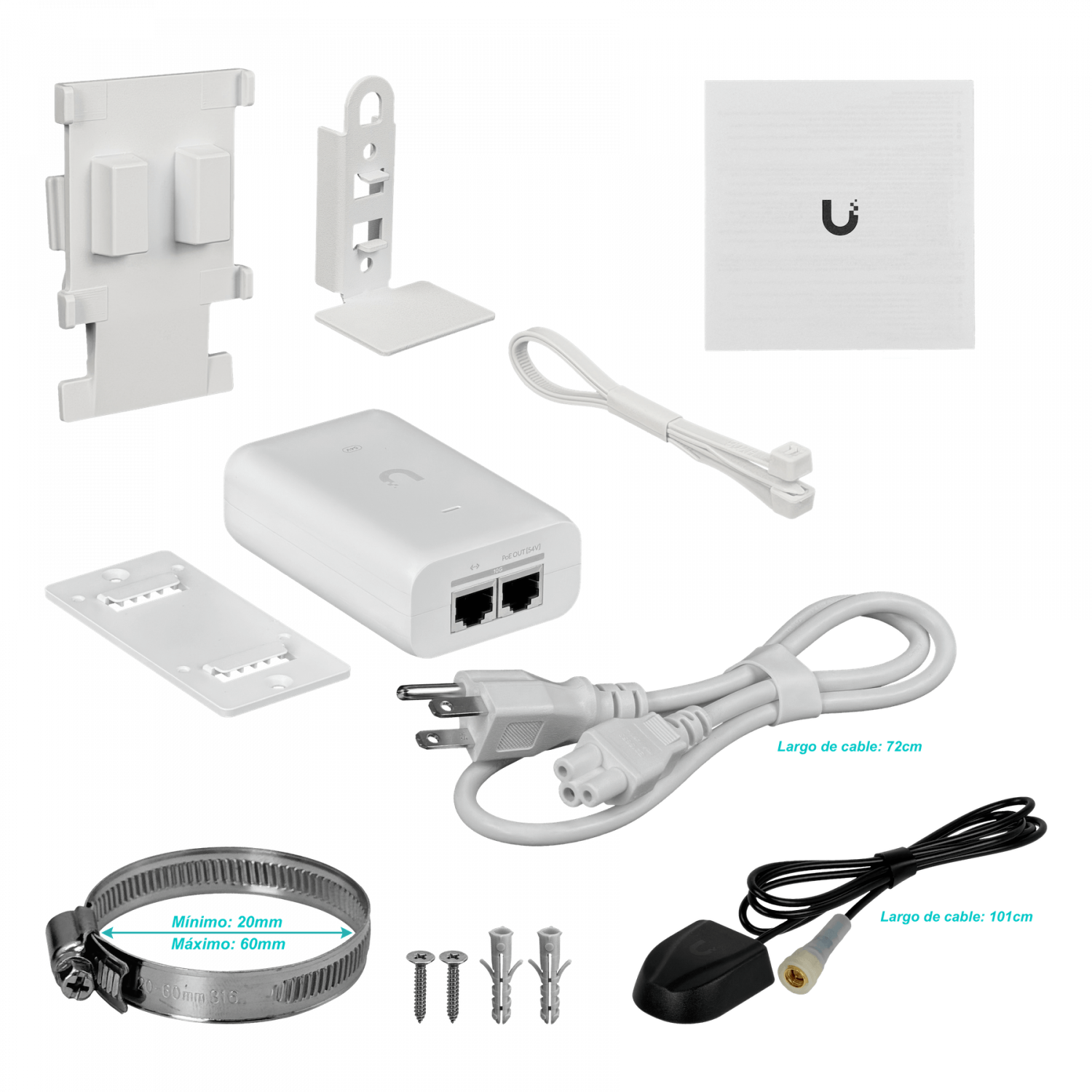 UI 6/5GHz/WiFi7 1-10G 1-SFP+ 2-RPSMA-H .SMA-GPS inc54V PTP 24dBm IPX6 - Imagen 2