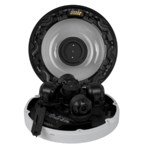 UI Blanco 360º 4x8MP 2,33x IR20m 1-1000 IK10 IP66 CamaraIP PoE++ M.2