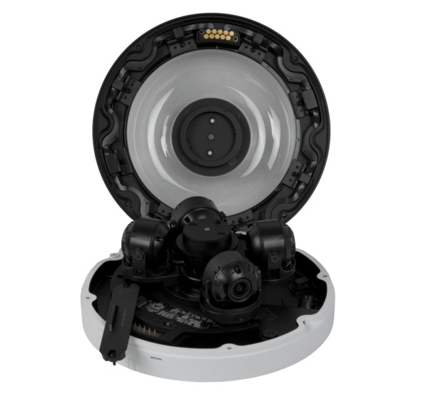 UI Blanco 360º 4x8MP 2,33x IR20m 1-1000 IK10 IP66 CamaraIP PoE++ M.2